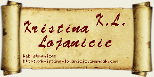 Kristina Lojaničić vizit kartica